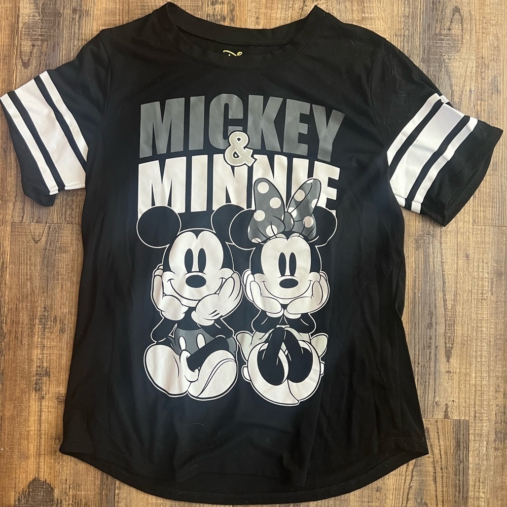Disney Black and White Mickey Mouse Short Sleeve Tee